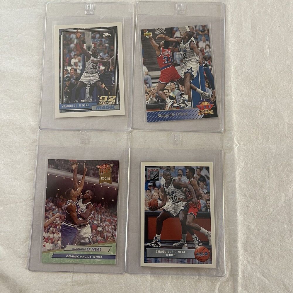 Shaquille O'Neal HOF Lot Of 4 NBA Orlando Magic Basketball Cards‎